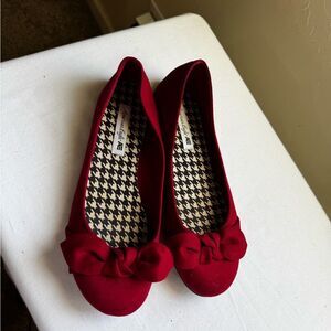 Vintage Rare Y2K American Eagle Red Ballet Flats Slip on Size 8